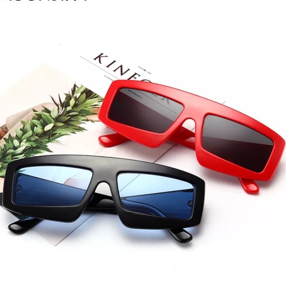 Retro Rectangle Sunglasses - Picture 2 of 3